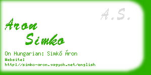 aron simko business card